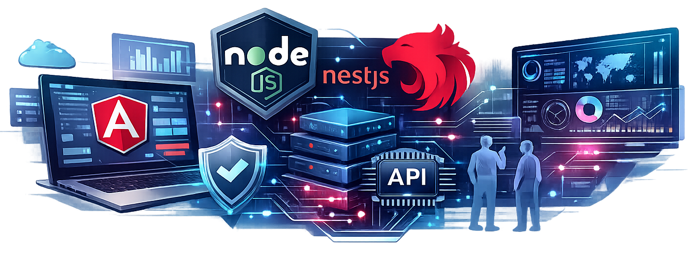 Sviluppo web app aziendali con Angular, NestJS e Node.js